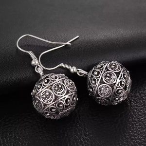 Silver Ball Drop Earrings
